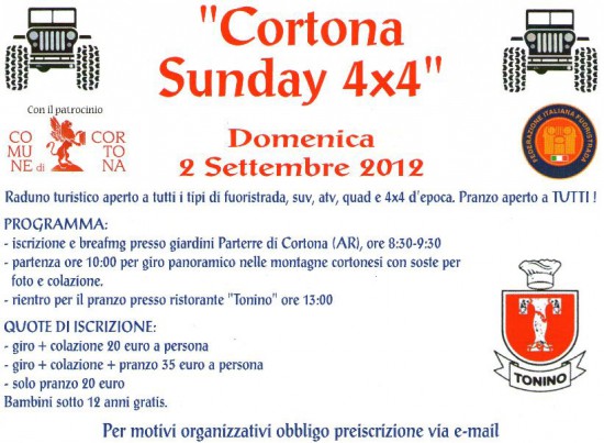 Cortona Sunday 4x4