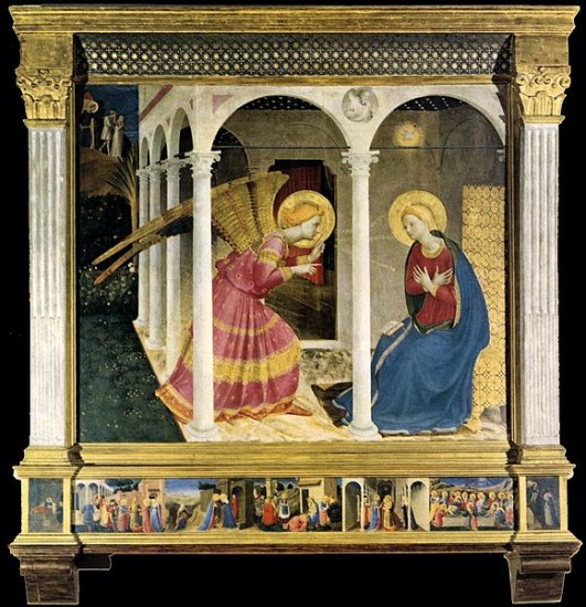 L'Annunciazione, tela di Beato Angelico