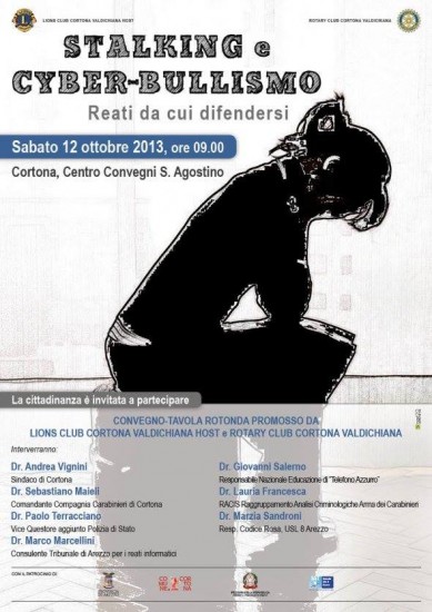 Convegno "Stalking e cyber-bullismo" a Cortona